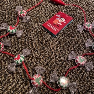 Disney Parks Christmas Peppermint Glow Necklace